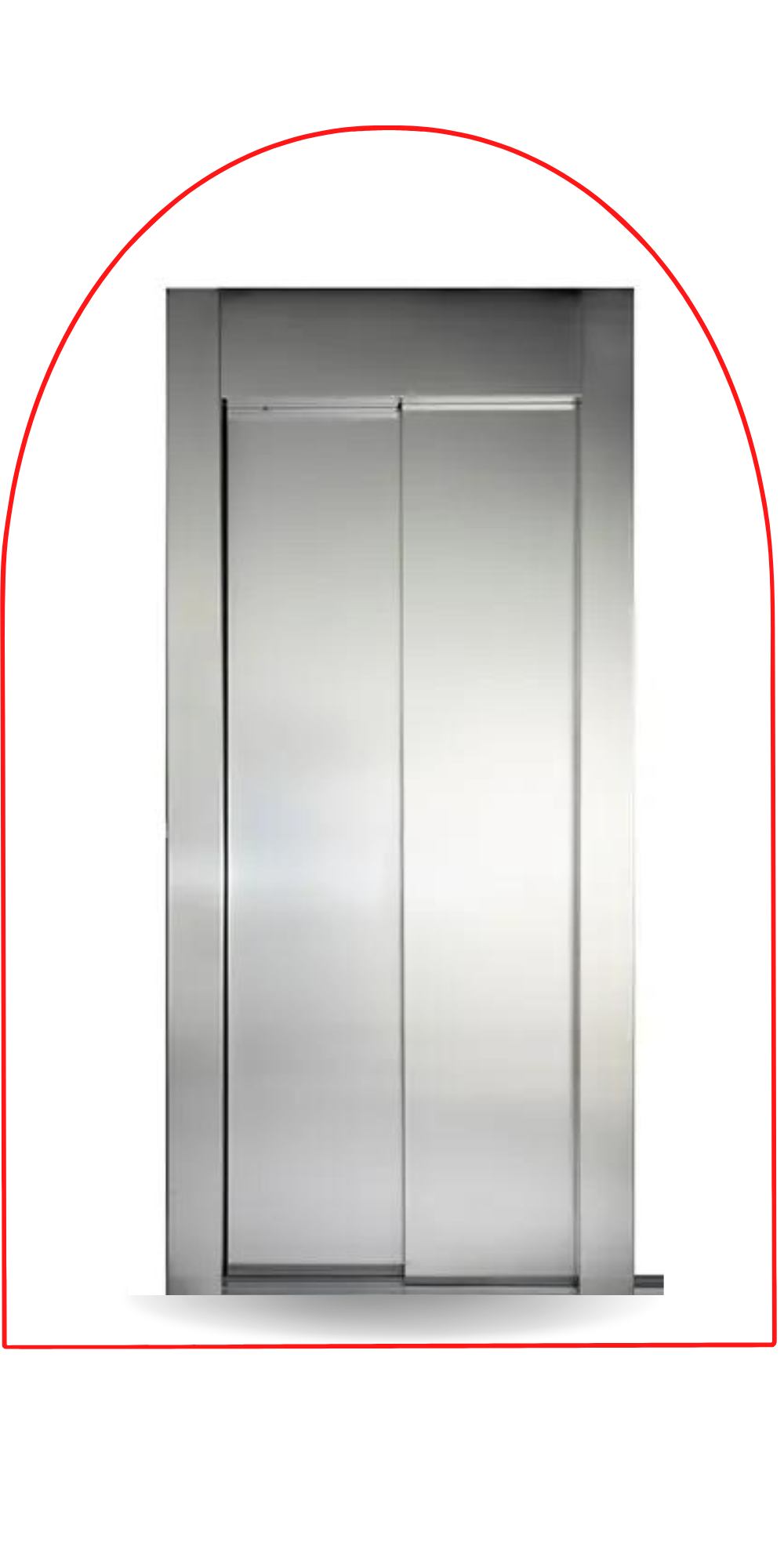 درب آسانسور روکش استیل